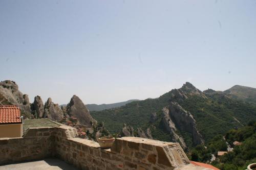 a view of the mountains from the fortress at Monserrat in Castelmezzano