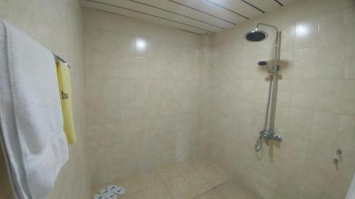 a bathroom with a shower with a toilet at Cross Health Spa Center in Yerevan