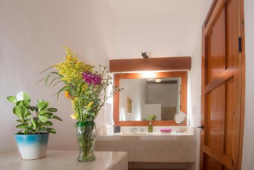 
A bathroom at Hotel Posada San Juan
