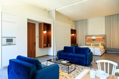 Χώρος καθιστικού στο Hotel Centre Nautique