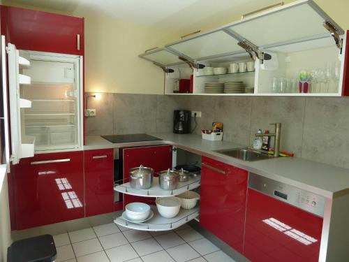 Ένα μπάνιο στο Ferienwohnung Baumann