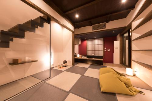 Kiraku Kyoto Gion 객실 침대