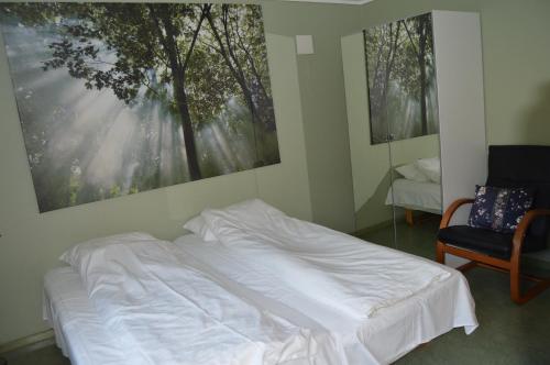 מיטה או מיטות בחדר ב-Villa Åndalsnes