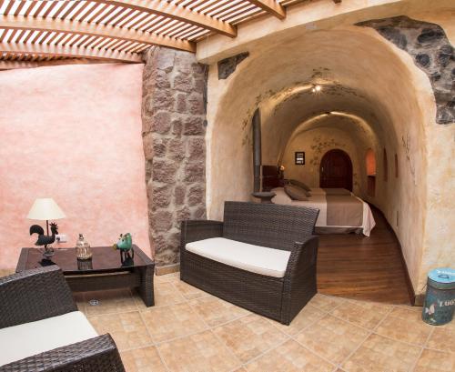 Χώρος καθιστικού στο Hacienda Las Cuevas Terra Lodge