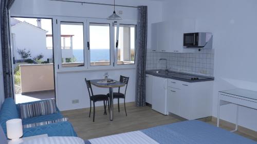 Kuchyň nebo kuchyňský kout v ubytování Apartments puntaplanka direkt am meer