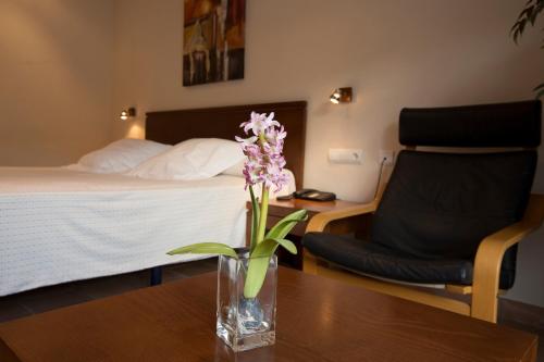 Postel nebo postele na pokoji v ubytování Hotel Cal Naudi