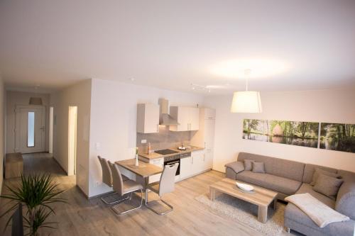 Area soggiorno di Spreehaus-Apartments