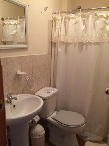 Koupelna v ubytování Hotel Haras Casacampo