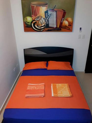 Katil atau katil-katil dalam bilik di Apartamento Ana