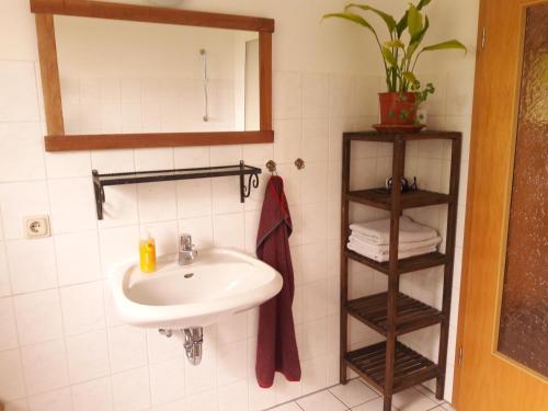 Koupelna v ubytování Willkommen in Zachow