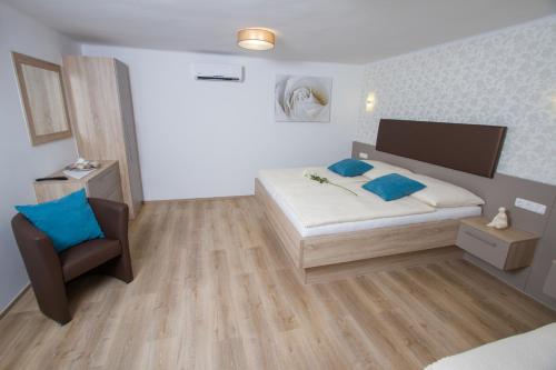 Cama o camas de una habitación en Appartments Gartenblick