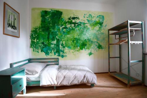 Giotto Apartments tesisinde bir ranza yatağı veya ranza yatakları