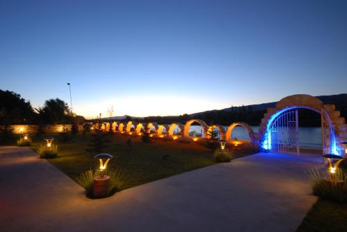 a group of lights in a park at night at Suhan Cappadocia Hotel & Spa in Avanos