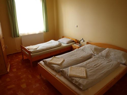 Posteľ alebo postele v izbe v ubytovaní Apartmány zLosin