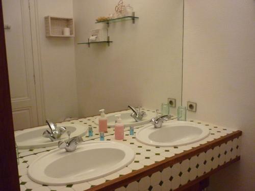 Ένα μπάνιο στο Chambres d'Hôtes Les Jardins de la Cathédrale