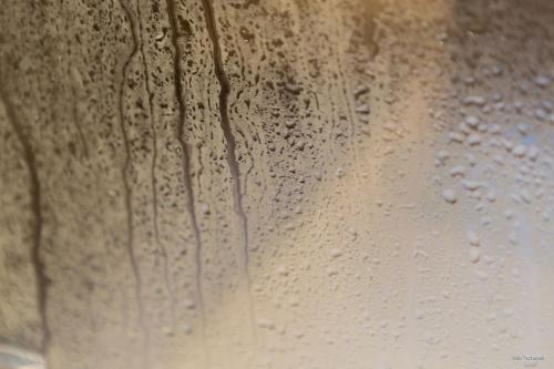 a close up of a window with rain drops on it at Ursula Maria in Ischgl