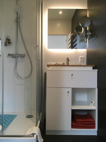 Koupelna v ubytování B&B Wannes Suite