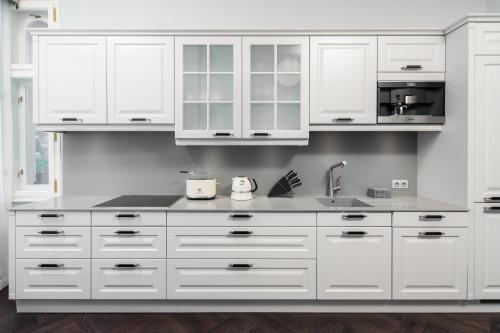 Kjøkken eller kjøkkenkrok på Rubin Luxury Apartments