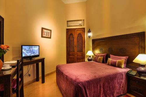 Cama o camas de una habitación en Riad & Spa Bahia Salam