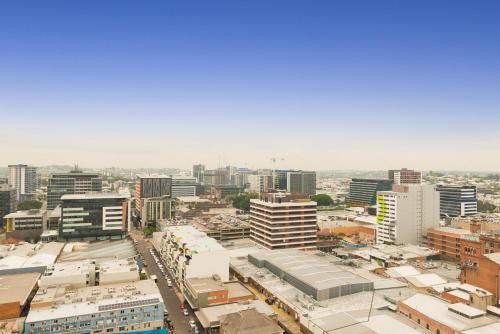 an aerial view of a city with buildings at FV by Peppers in Brisbane
