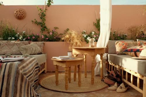Posezení v ubytování Riad BE Marrakech