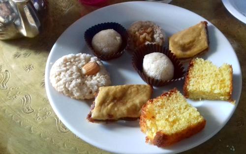 a plate of different types of food on a table at Al Jatib in Baza