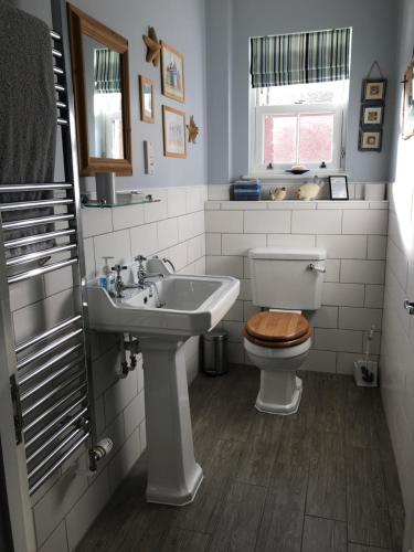 a bathroom with a sink and a toilet at Fair View in Marden