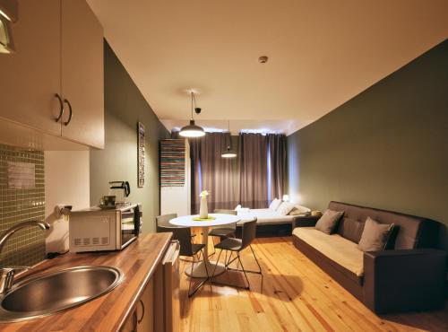 Χώρος καθιστικού στο Aparthotel Oporto Entreparedes
