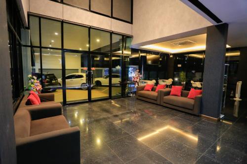 Χώρος καθιστικού στο Khonkaen Residence