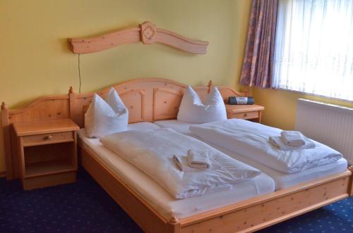 Cama ou camas em um quarto em Landhaus Bondzio