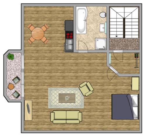 El plano del piso de Solinda