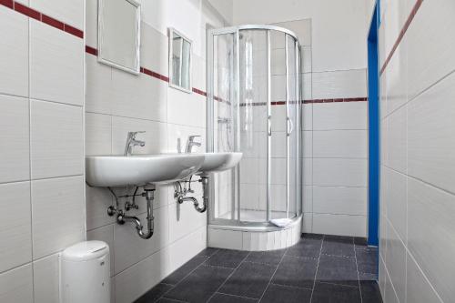 Koupelna v ubytování Hostel am GÜTERBAHNHOF