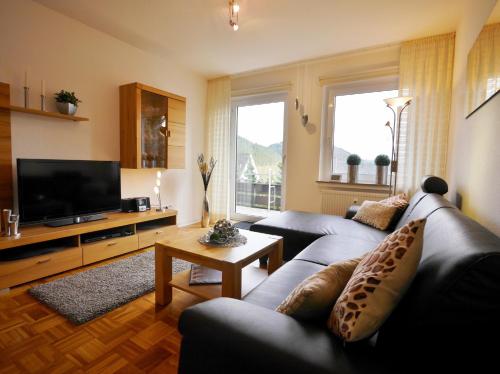 Μια τηλεόραση ή/και κέντρο ψυχαγωγίας στο Komfort-Fewo Ettelsberg-Panorama