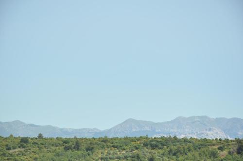 a view of the mountains from the top of the hill at Apartments Smilja in Ljubač