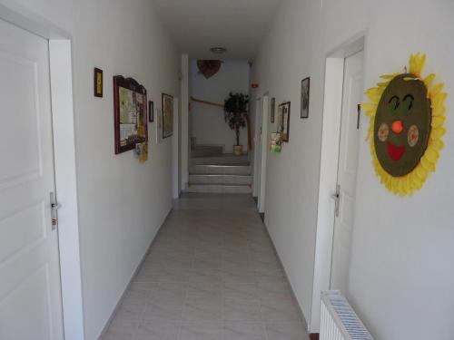 a hallway of a house with a hall way at Pension Borůvka in Špindlerův Mlýn