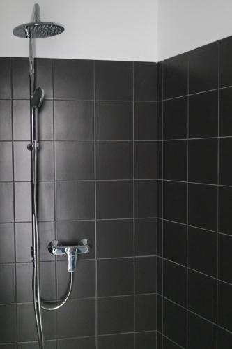 a shower with a shower head in a bathroom at La Perla by Sedar in Como