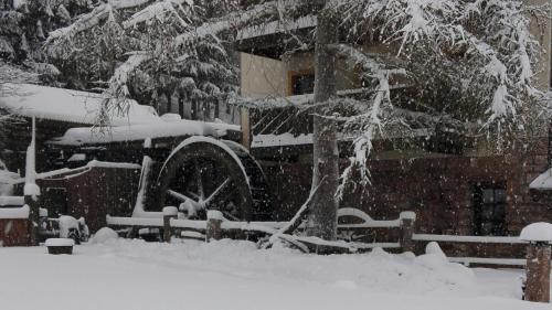 Penzion Javorský mlýn im Winter