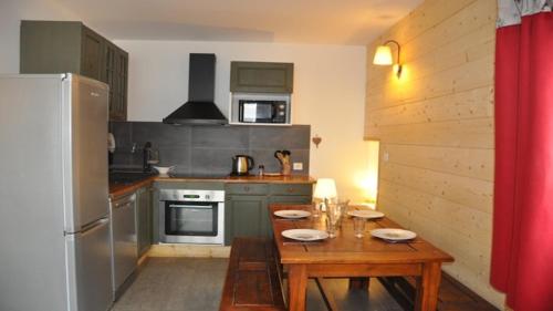 Dapur atau dapur kecil di Chalet L'Establou