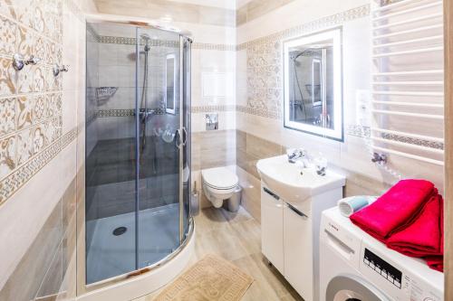 Ванна кімната в Apartments Alfa Kostyushka 5