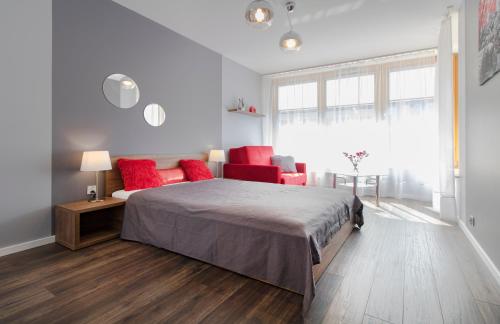Posteľ alebo postele v izbe v ubytovaní Apartment Masarska