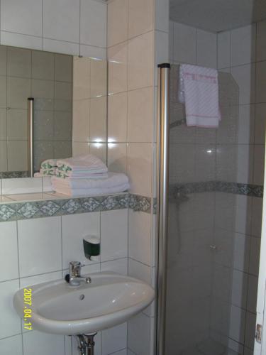 Ванная комната в Naturparkhotel Haus Hubertus