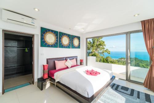 Postel nebo postele na pokoji v ubytování Villa Sea View