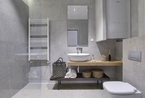 Koupelna v ubytování Pula City Business Apartments