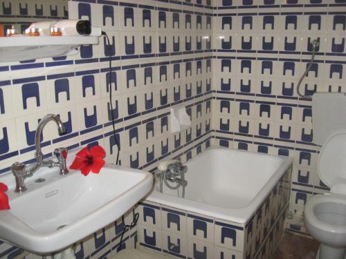 アカラヴィにあるMarie Hotelのバスルーム(洗面台、トイレ付)