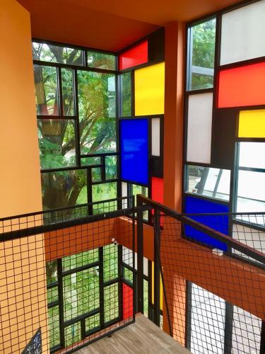 Green@Buriram tesisinde bir balkon veya teras