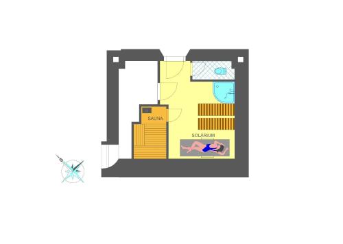 a floor plan of a house with a pile of boxes at Vila Aurora - Vysoke Tatry in Mlynčeky