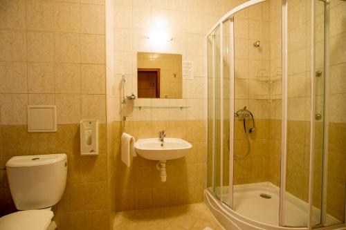 Koupelna v ubytování Wellness Hotel Thermal