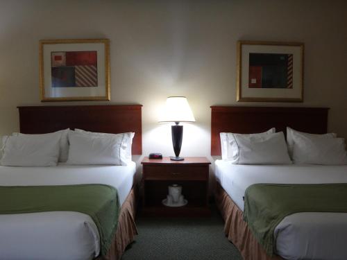 A bed or beds in a room at Windsor Inn & Suites