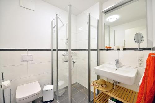 Koupelna v ubytování Ferienwohnung Strandküken