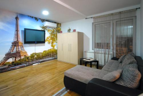 TV a/nebo společenská místnost v ubytování Franstal Apartments